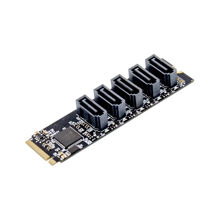 M.2 M-key JMB585 5 Porta SATA 6G SATA-3 Cartão de Conversão de Expansão de Armazenamento