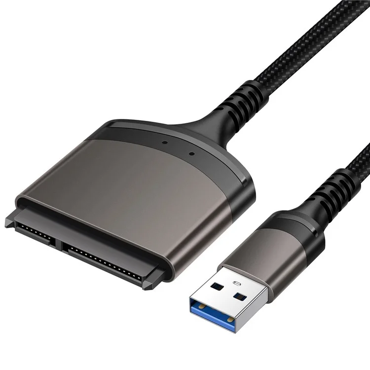 Câble adaptateur U3-077-SL 5 Gb/s USB 3.0 Type-A vers SATA 22 broches pour disque dur SSD 2,5" (longueur totale : 25 cm)