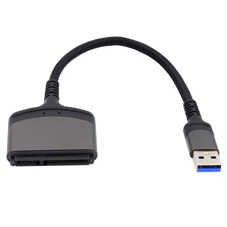 Câble adaptateur U3-077-SL 5 Gb/s USB 3.0 Type-A vers SATA 22 broches pour disque dur SSD 2,5" (longueur totale : 25 cm)