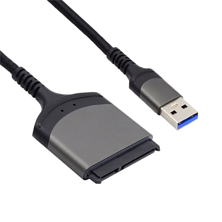 Câble adaptateur U3-077-SL 5 Gb/s USB 3.0 Type-A vers SATA 22 broches pour disque dur SSD 2,5" (longueur totale : 25 cm)