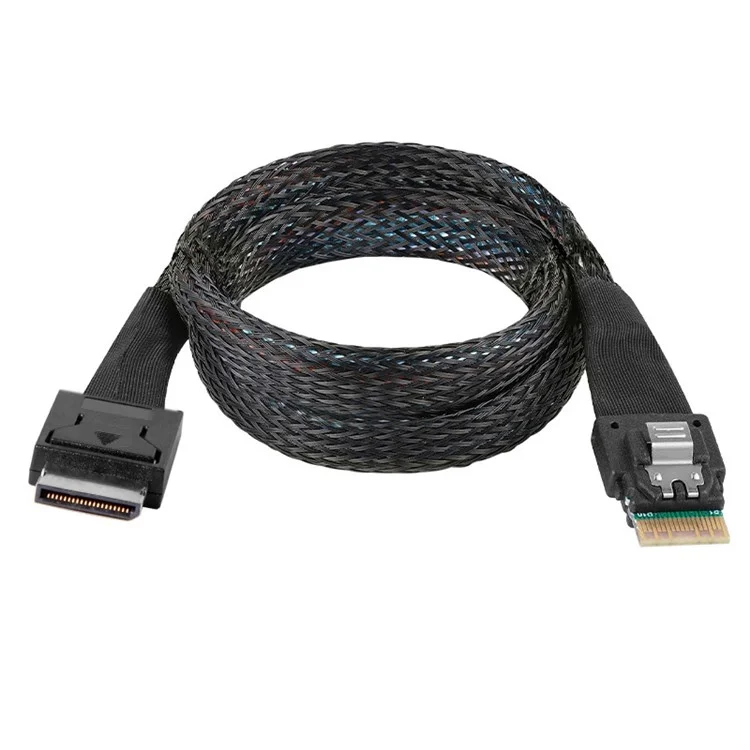 SF-060-0.5M 50см OcuLink PCIe PCI-Express SFF-8611 4i до SFF-8654 Тонкий SSD Активный кабель передачи данных
