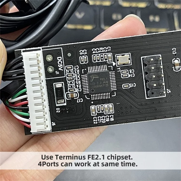 U2-053 USB 2.0 9pin Header 1 to 4 Female Splitter Extension Cable Connector Adapter HUB with IDE 5V Power Supply