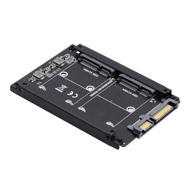 SA-049 Mini-SATA SSD Dual Msata SSD Jobd Raid0 Span Bridge Para 2,5 Polegadas SATA Combo HDD Disk Disk Drive Gabinete