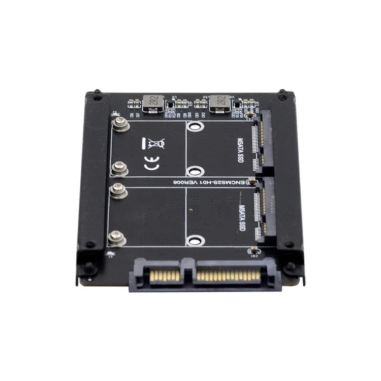 SA-049 Dual MSATA Mini-SATA SSD Card JOBD Raid0 Span Bridge to 2.5inch SATA Combo HDD Disk Drive Enclosure