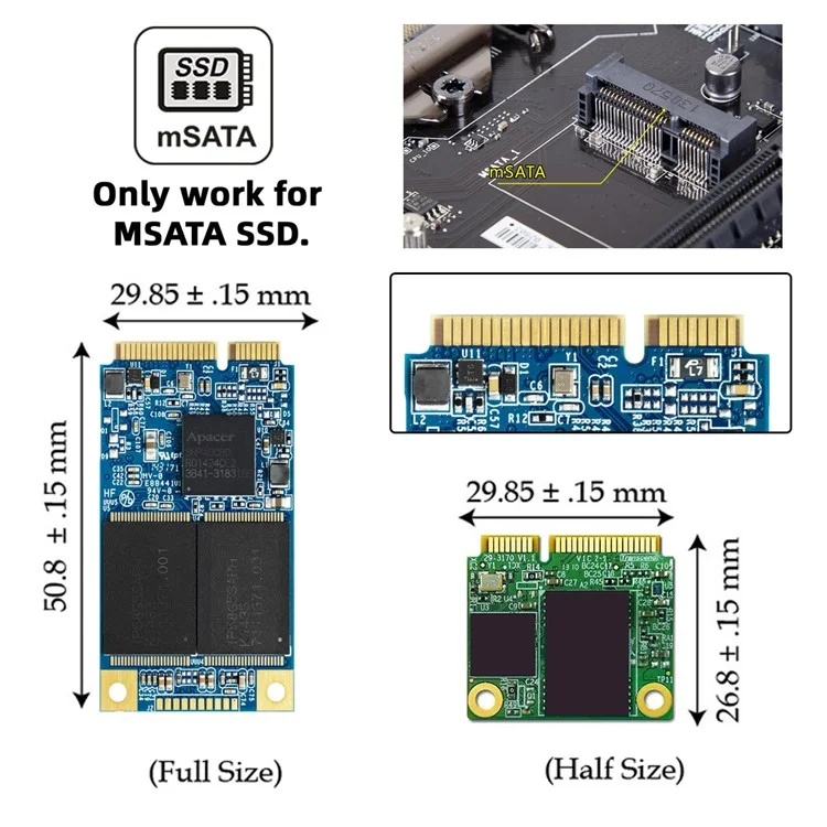 SA-049+UC-079-WH Dual MSATA Mini-sata SSD Jobd Raid0 Span Bridge a USB3.0 Tipo-c USB-C 2.5 Pulgadas Combo Combo Combo Closure