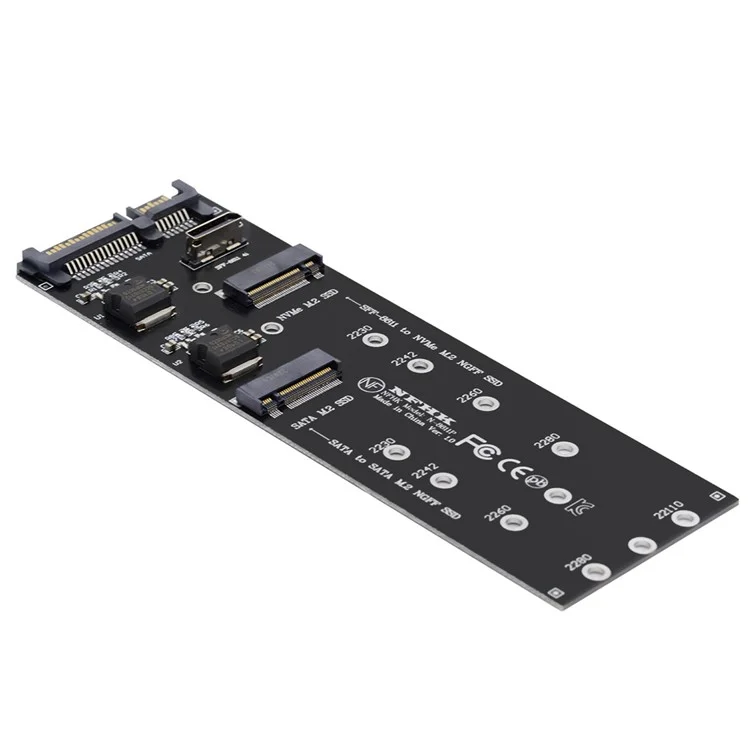 SF-055 Oculink SFF-8612 8611 to U.2 Kit M-Key to NVME PCIe SSD and NGFF to SATA Adapter for Mainboard