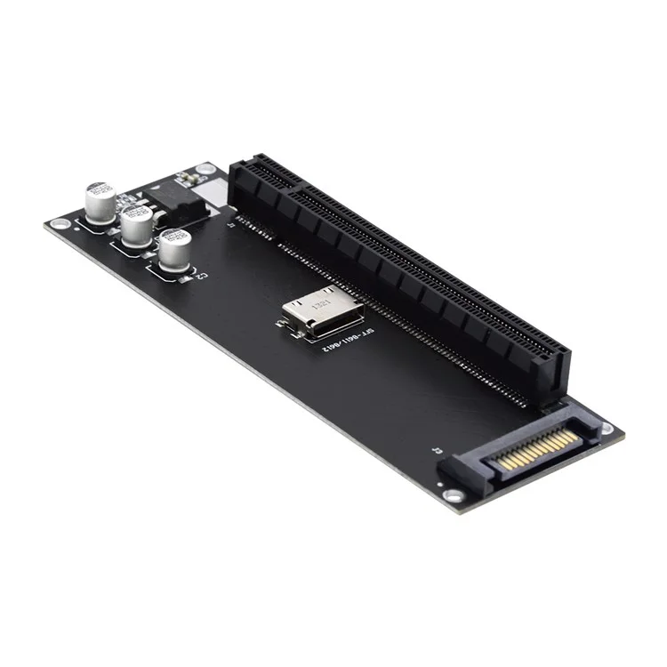 Oculink SFF-8612 SFF-8611 zu PCIE PCI-Express 16x 4x Adapter mit SATA-Stromport für Mainboard