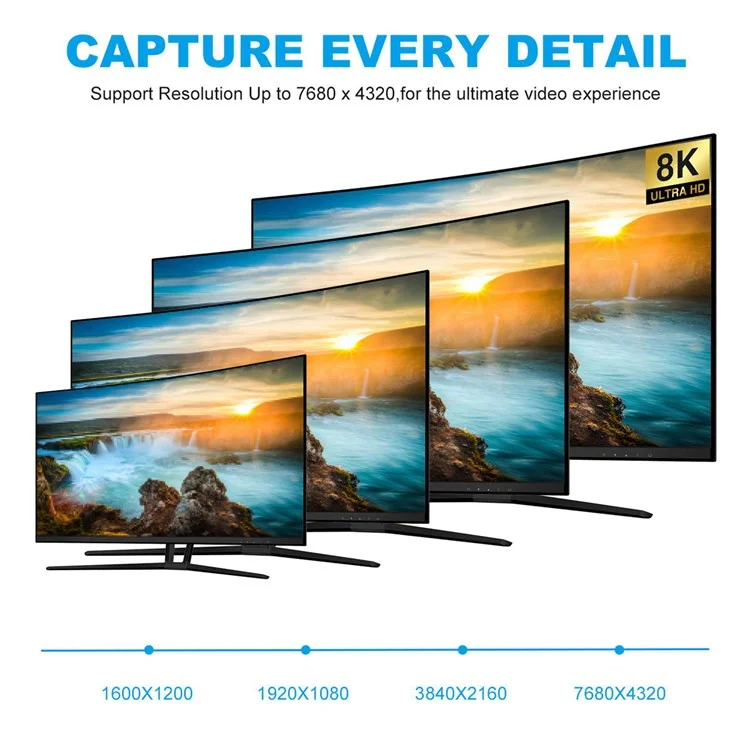 UC-038-M8K Type C Female to Mini Displayport Sink Adapter HDTV Cable 8K / 60Hz 4K / 120Hz for Tablet Phone Laptop