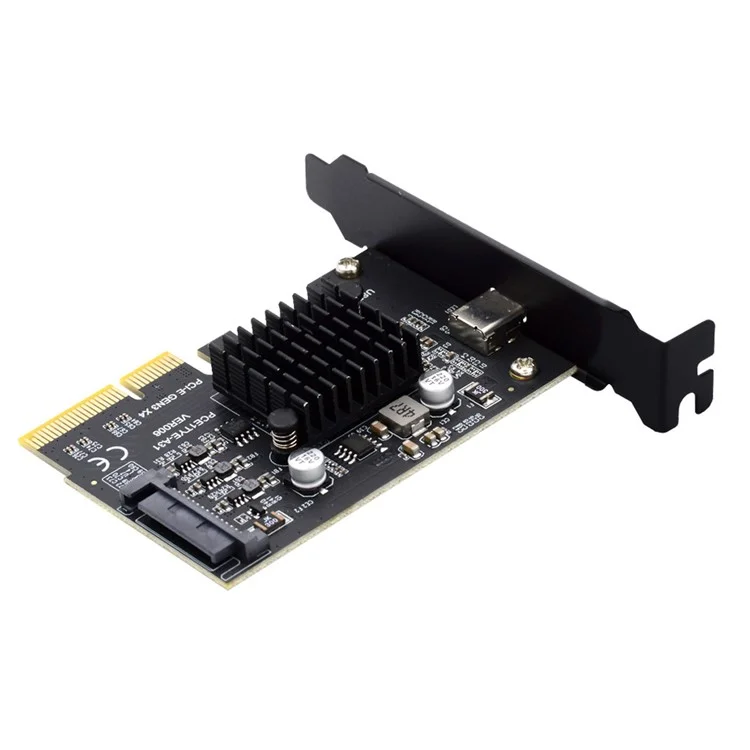 UC-104 USB 3.2 Gen2 Type-C 20Gbps USB-C to PCI-E 4X Express Card Adapter for Desktop Motherboard (ASM3242 Chip)