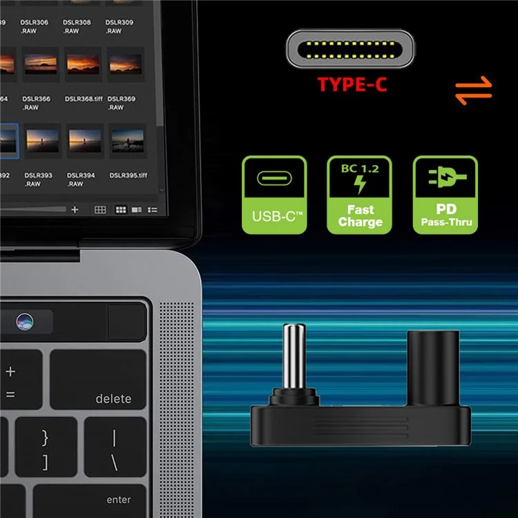 UC-068-OS 10Gbps USB3.0 Type C Male to Female Elbow U-shape Power Data Video Adapter