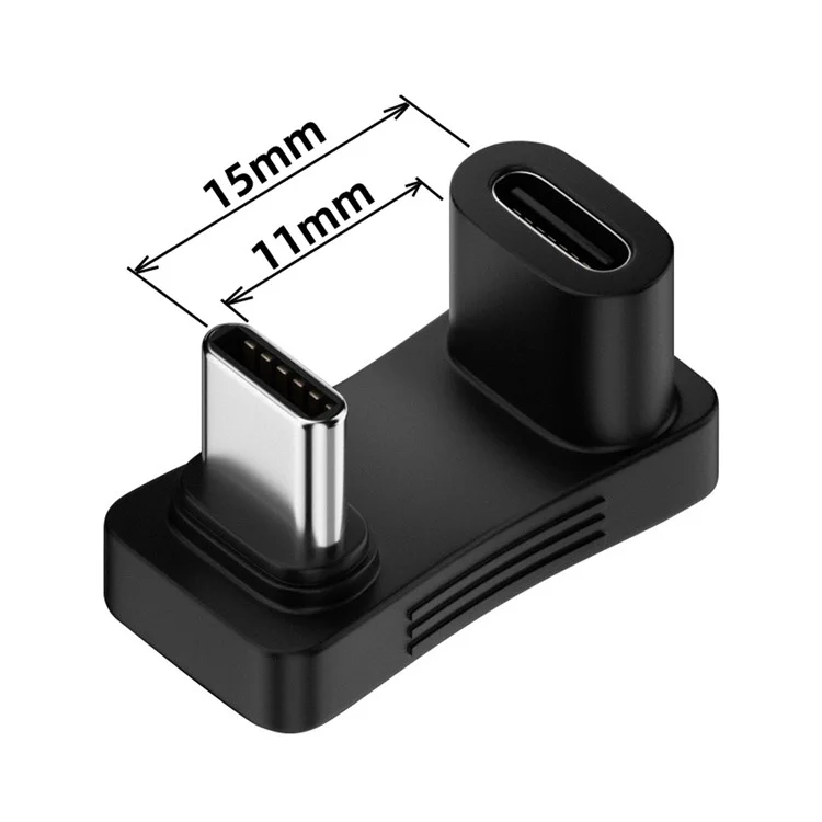 UC-068-OS 10Gbps USB3.0 Type C Male to Female Elbow U-shape Power Data Video Adapter