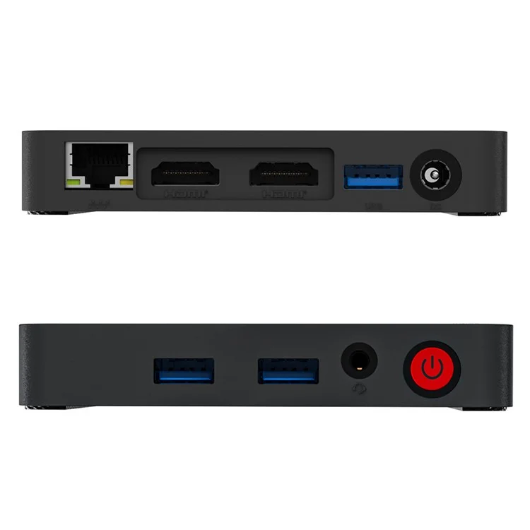 T4 Pro N3350 4G+64G Mini PC 4K Display Ultra-Thin Desktop Mini Computer for Office, Gaming - EU Plug