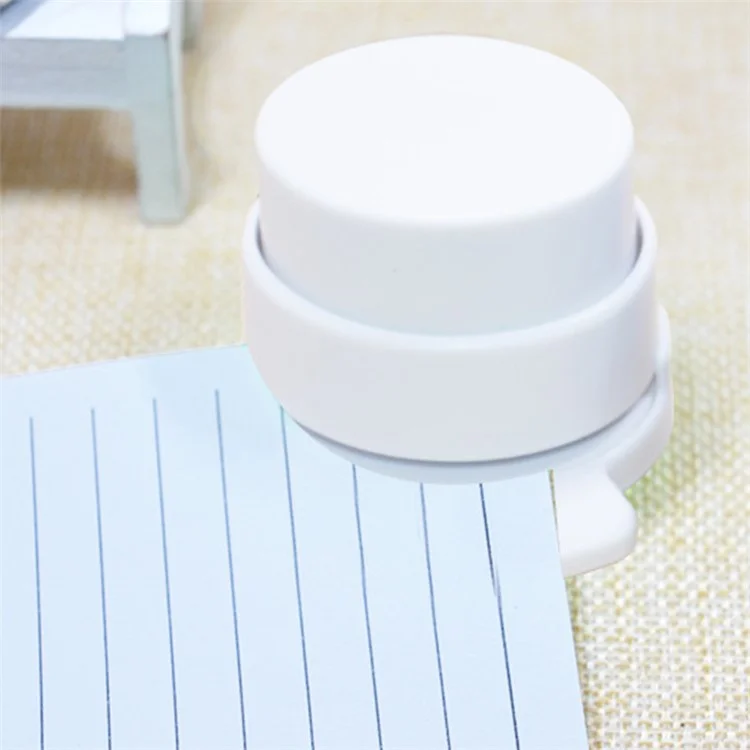 No Staple Paper Loose Leaf Stapler Home Office Needleless Stapler Paper Binder - Random Color