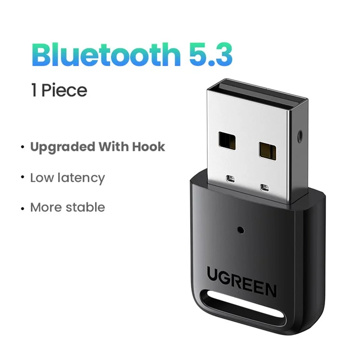 UGREEN Adaptador Bluetooth 5.3 USB para PC, altavoces, ratón inalámbrico, teclado, receptor y transmisor de audio