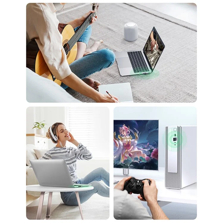 UGREEN Adaptador Bluetooth 5.3 USB para PC, altavoces, ratón inalámbrico, teclado, receptor y transmisor de audio