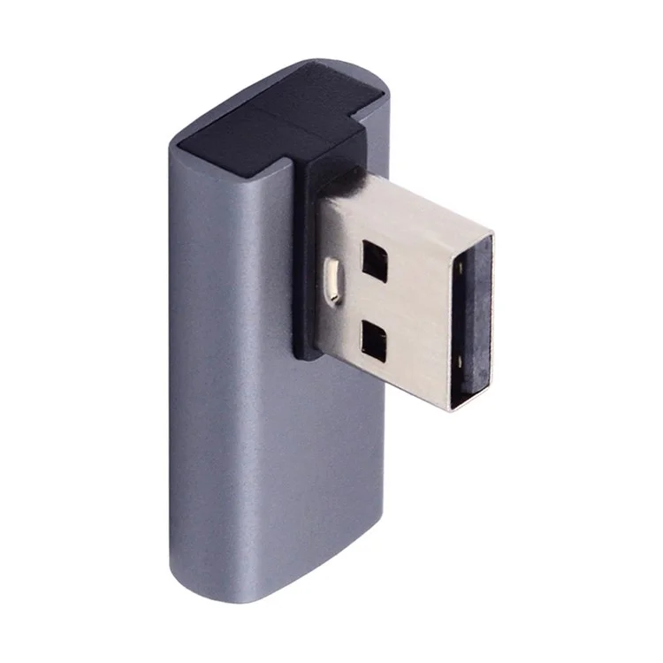 U3-018-RI 10Gbps USB3.0 Male to Female Extension Power Data Video Adapter, Low Profile 90 Degree Right Angled Type