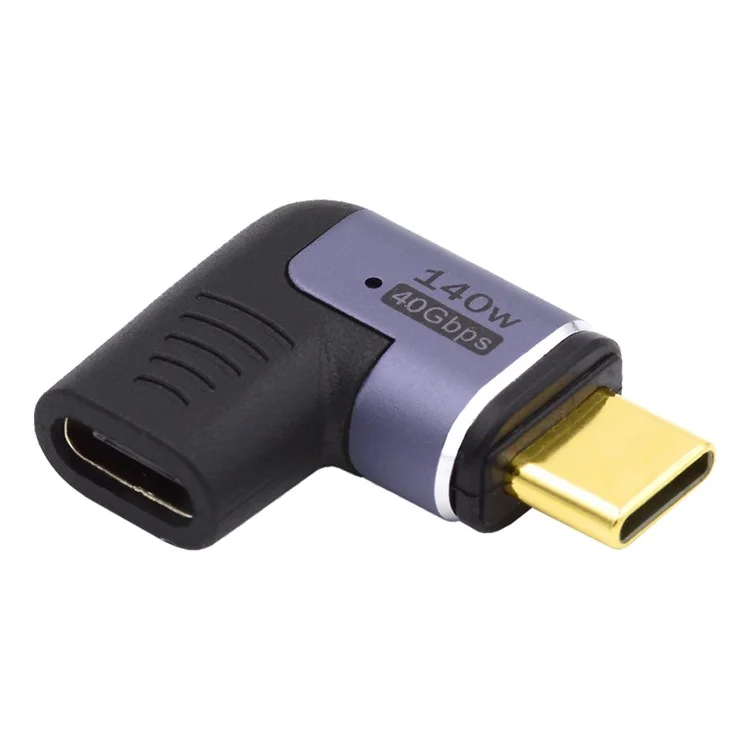 UC-062-RI 40Gbps USB4 Magnetic Type C Male to Female Left Right Angled 140W Power Data 8K Video Adapter for Laptop Phone