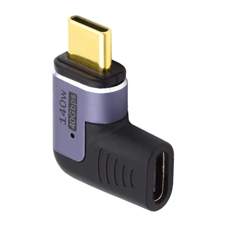 UC-062-RI 40Gbps USB4 Magnetic Type C Male to Female Left Right Angled 140W Power Data 8K Video Adapter for Laptop Phone