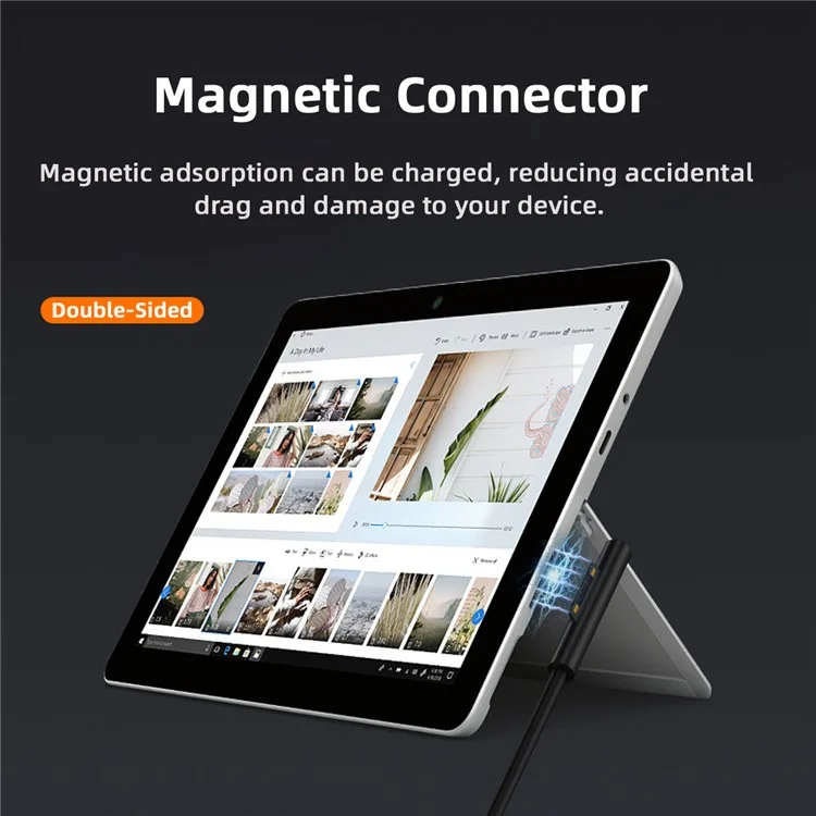 PW-016-4530MM DC 4.5X3.0mm Jack 65W 20V 15V-24V to Surface Pro 3 / 4 / 5 / 6 / 7 / 8 / 9 Charger, Magnetic Charging Converter