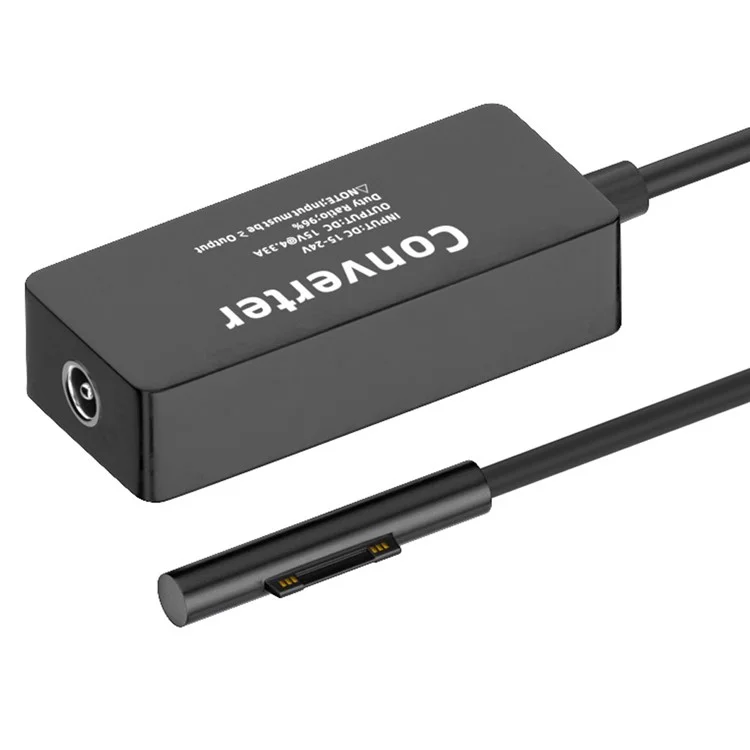 pw-016-5521mm dc 5.5x2.1mm jack 65w adaptateur d'alimentation 20v 15v-24v à surface pro 3 / 4 / 5 / 6 / 7 / 8 / 9 convertisseur de charge