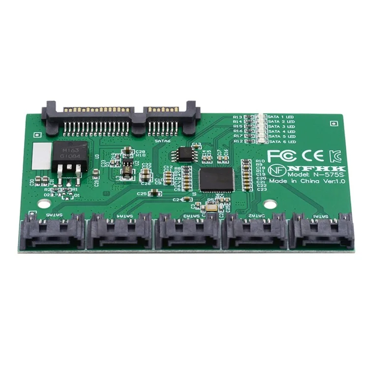SA-054 SATA 3.0 6Gbps 1 zu 5 Splitter Ports HUB Adapter Konverter PM Multiplexer Portauswahlschalter JMB575