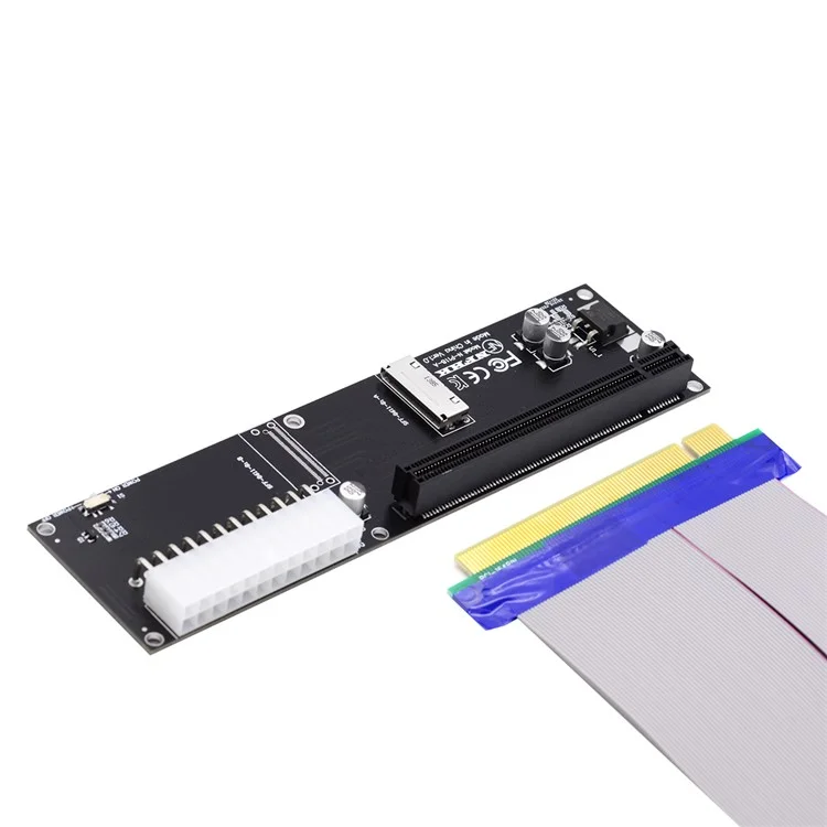 SF-066 Oculink 8X SFF-8612 SFF-8611 to PCIE PCI-Express 16X Adapter with ATX 24-Pin Power Port for Mainboard Graphics Card