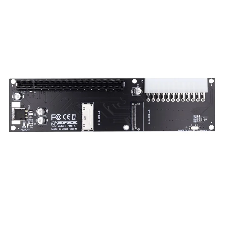 SF-066 Oculink 8X SFF-8612 SFF-8611 to PCIE PCI-Express 16X Adapter with ATX 24-Pin Power Port for Mainboard Graphics Card