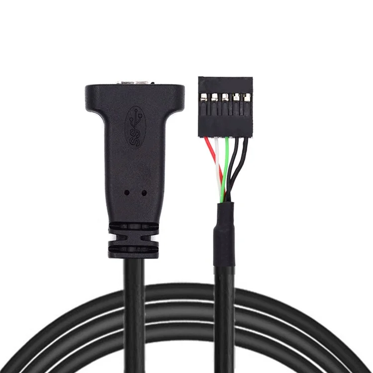 Cable adaptador de conector USB 3.1 Tipo C hembra a USB 2.0 de 9 y 10 pines para placa base