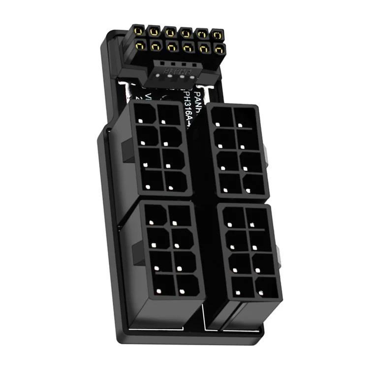 12VHPWR ATX3.0 PCI-E 5.0 Power Modular Adapter to 4 ATX 8Pin Down Angled 90 Degree for 4080 5090TI 16Pin 12+4P Graphics Card