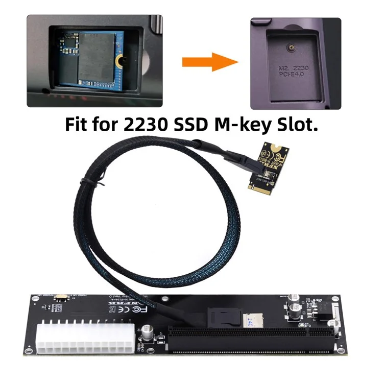 PCI-E 3.0 M.2 M-key to Oculink Host Adapter for GPD WIN Max2 External Graphics Card & SSD