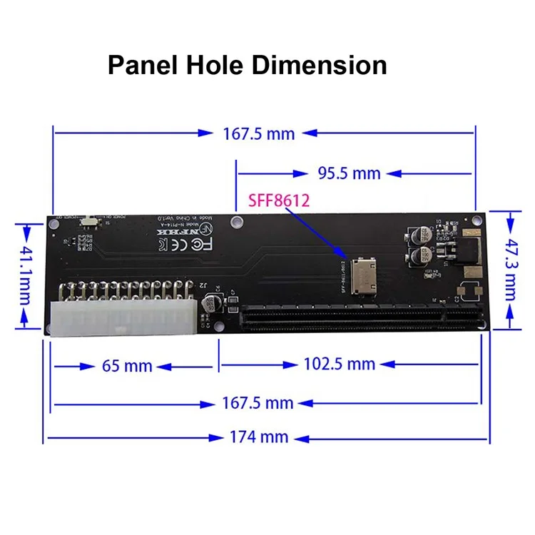 PCI-E 3.0 M.2 M-key to Oculink Host Adapter for GPD WIN Max2 External Graphics Card & SSD