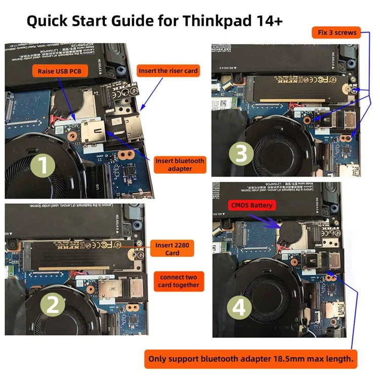 PCI-E 3.0 M.2 M-key zu Oculink SFF-8612 SFF-8611 Host-Adapter für ThinkBook 14+ Laptop Externe Grafikkarte & SSD