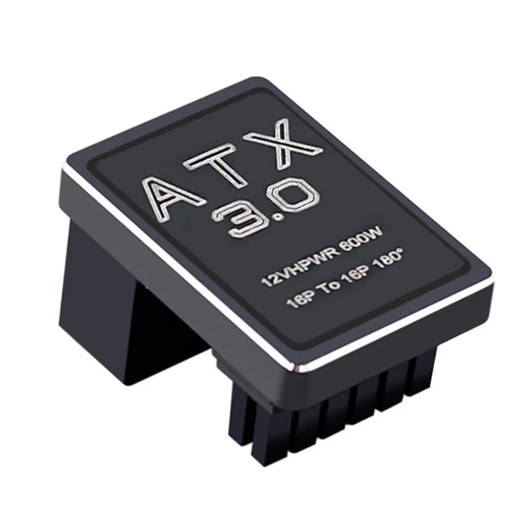 PW-036-DN 12VHPWR ATX3.0 PCI-E 5.0 16 broches 12P+4P Adaptateur Mâle vers Femelle Coudé 360 Degrés pour Carte Graphique 4080 5090TI