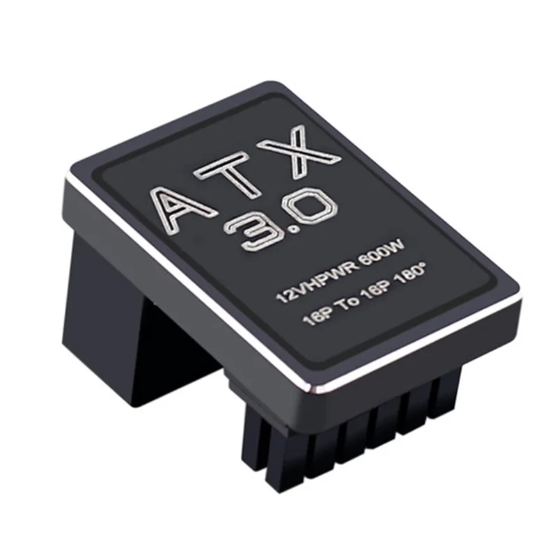 PW-036-UP 12VHPWR 360 Degree Angle Adapter PCI-E 5.0 1ATX3.0 16Pin 12P+4P Female to Male Adapter for 4080 5090TI Graphics Card