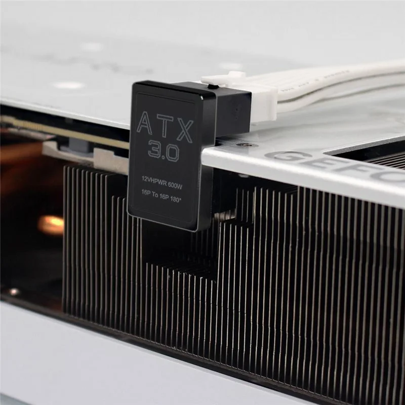 PW-036-UP 12VHPWR 360 Degree Angle Adapter PCI-E 5.0 1ATX3.0 16Pin 12P+4P Female to Male Adapter for 4080 5090TI Graphics Card