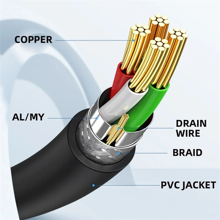 U2-068-DN 20cm Down Angled Printer Cable USB 2.0 Type-B Male to Female Extension Cord