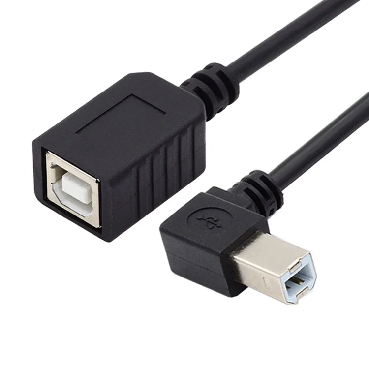 U2-068-LE 20cm Left Angled Design USB 2.0 Type-B Male to Female Adapter Cord Tangle-Free Printer Extension Cable