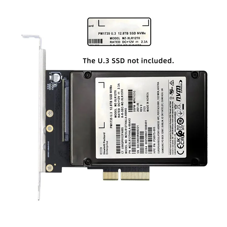 SA-083 PCI-E 4.0x4 Lane to U.3 Kit SFF-8639 Host Adapter for Motherboard PM1735 NVMe PCI-E SSD
