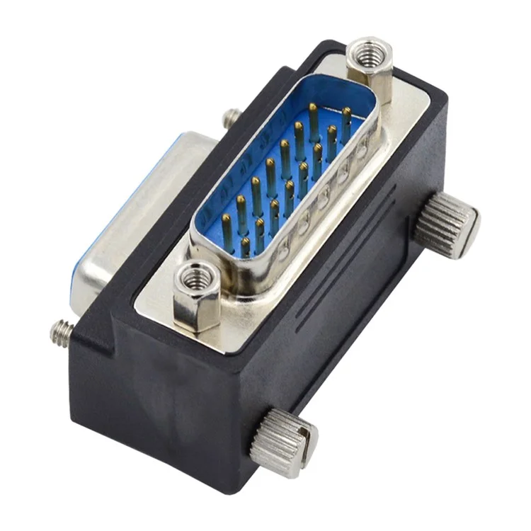 DB-017-DN DSUB D-subminiature 15Pin Male Nut to Female Screw Extension Adapter DB Connector 90 Degree Angled