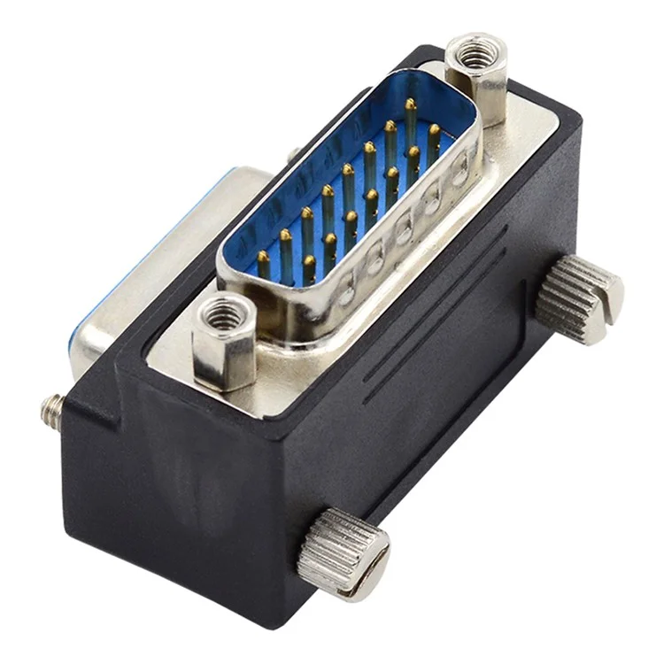 DB-017-UP 90 Degree Angled DSUB D-subminiature 15Pin Male Nut to Female Screw Adapter DB Connector