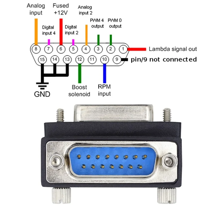 DB-017-UP 90 Degree Angled DSUB D-subminiature 15Pin Male Nut to Female Screw Adapter DB Connector