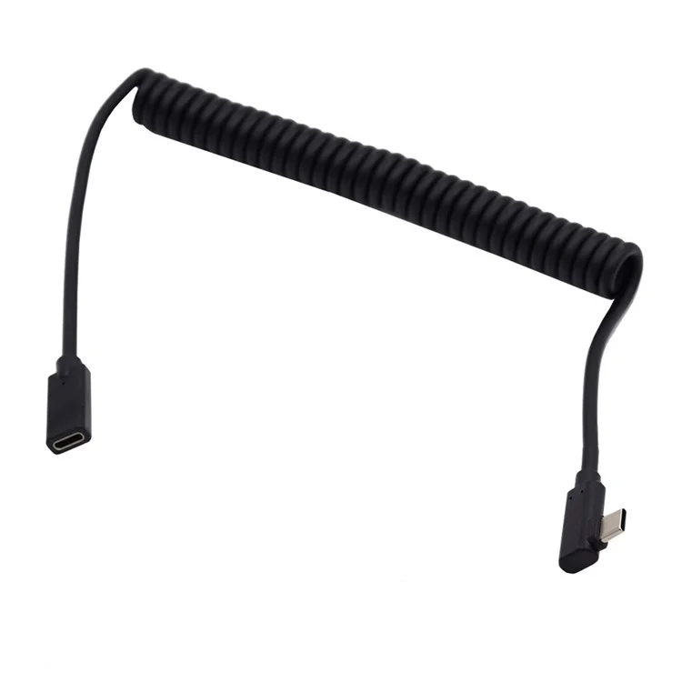 UC-133-CMCF Cabo de Extensão Tipo-C Macho para Fêmea Coiled Spring USB-C Teclado Mouse Cord