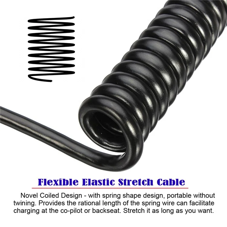 UC-133-CMCF Cabo de Extensão Tipo-C Macho para Fêmea Coiled Spring USB-C Teclado Mouse Cord