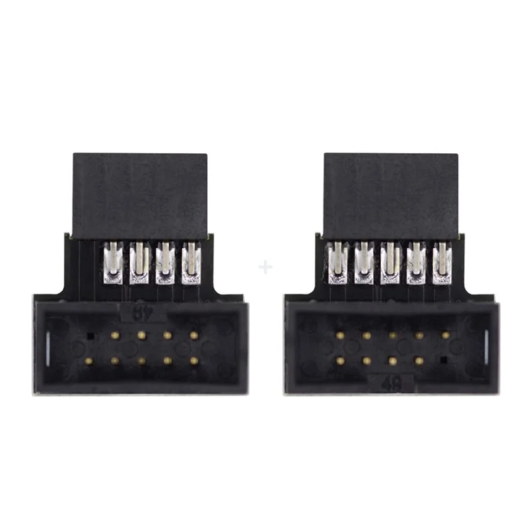 U2-052 1 Set Down & Up Angled USB 2.0 10Pin 9Pin Header Male to Female Extension Adapter Motherboard Connector