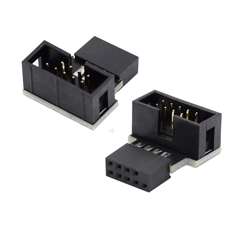 U2-052 1 Set Down & Up Angled USB 2.0 10Pin 9Pin Header Male to Female Extension Adapter Motherboard Connector