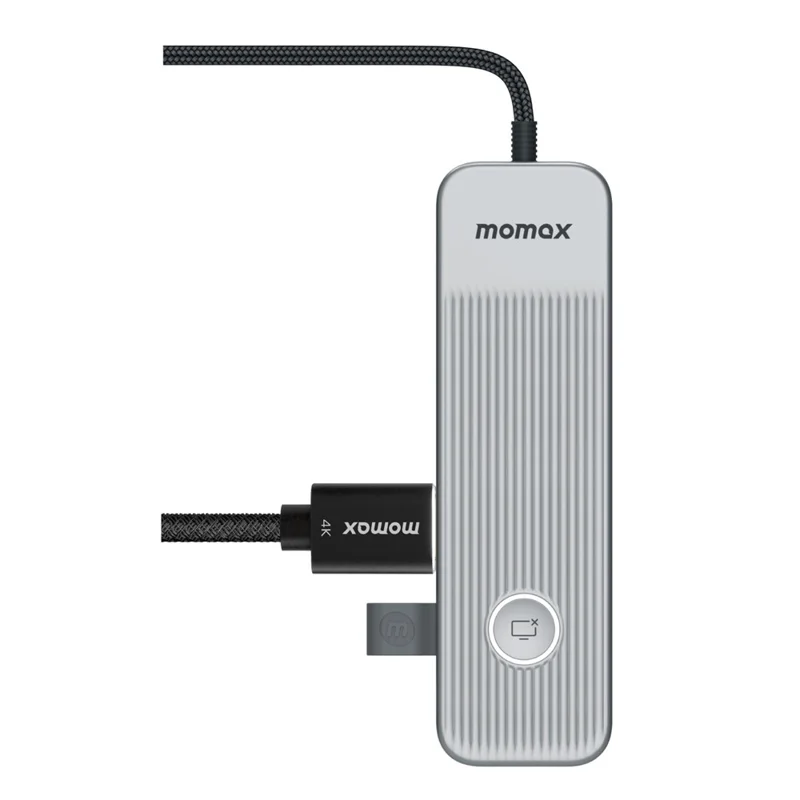 MOMAX ONELINK 8-in-1 USB-C Docking Station Desktop Multi-Port Type-C Hub Adapter - Dark Grey