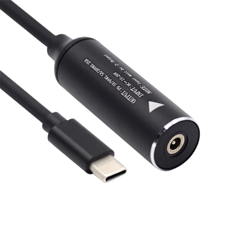 UC-149-4817MM DC Jack 4.8x1.7mm Entrada Hembra a Enchufe de Alimentación Tipo-C Macho Cable de Carga para Portátil Teléfono PD9V 15V 20V