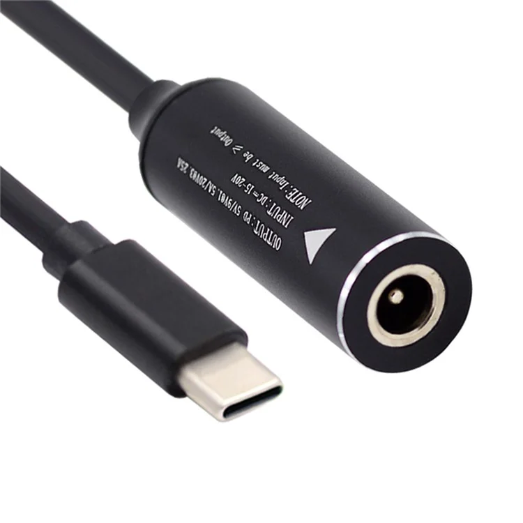 UC-149-5525MM 5,5x2,5mm DC Jack Fêmea para Cabo Conversor de Carga do Tipo-C Masculino para Laptop Telefone PD9V 15V 20V