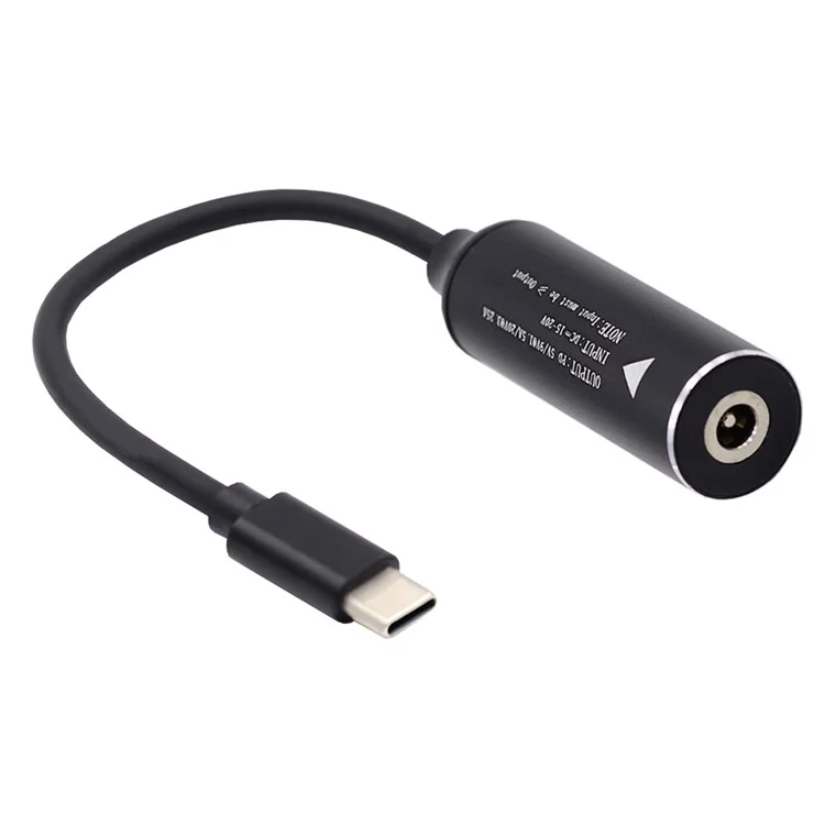 UC-149-4013MM Prise CC 4.0x1.3mm Femelle vers Câble de Charge Type-C Mâle pour Ordinateur Portable Téléphone PD9V 15V 20V