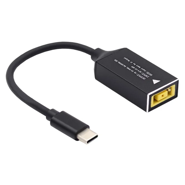 UC-149-1145MM Rectangle Jack Thinkpad 11x4.5mm Input Female to Type-C Male Charge Cable for Laptop Phone PD9V 15V 20V